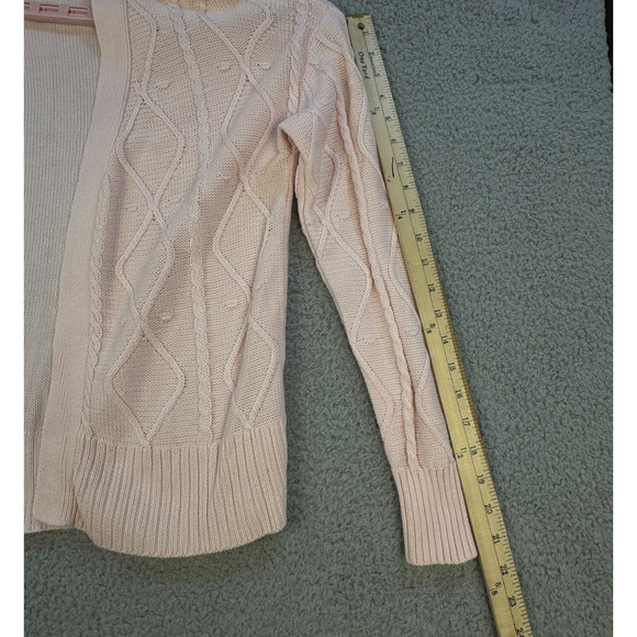 Belladini Womens M Pink Knit Sweater Set Sleeveless Strap Top Diamond Rib - Picture 6 of 13